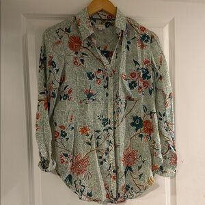 Pilcro Floral Button-Up Shirt